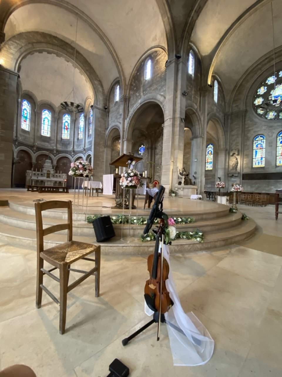 wedding violinist in france ceremony